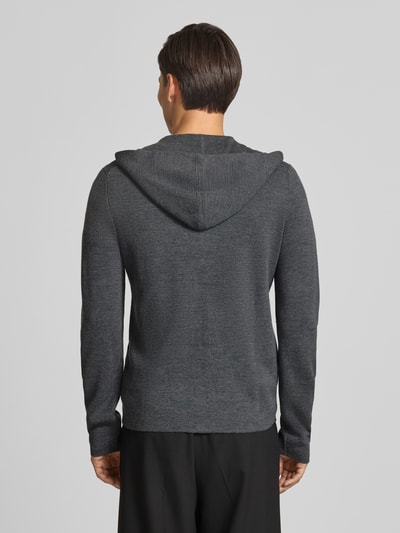 Christian Berg Men Regular Fit Strickjacke mit Lanawoll-Anteil Graphit Melange 5