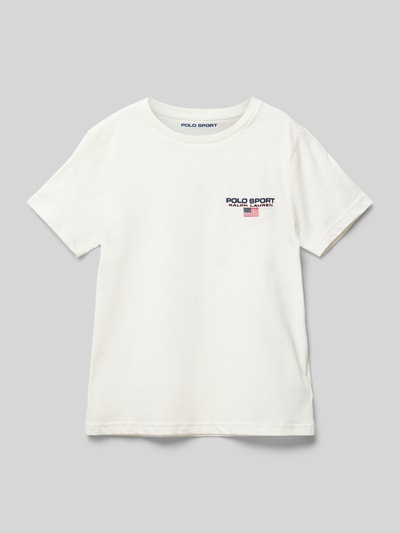 Polo Sport T-shirt z wyhaftowanym logo Écru 1