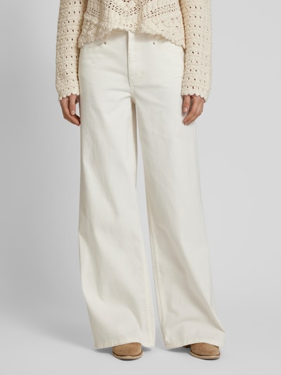 Oui Wide Leg Jeans mit Eingrifftaschen Offwhite 4