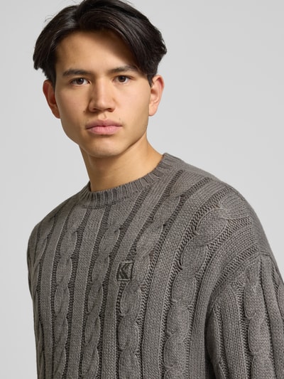 KARL KANI Strickpullover mit gerippten Abschlüssen Black 3