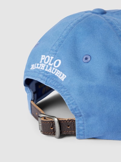 Polo Ralph Lauren Baseballpet in kaki met labelstitching Blauw - 3