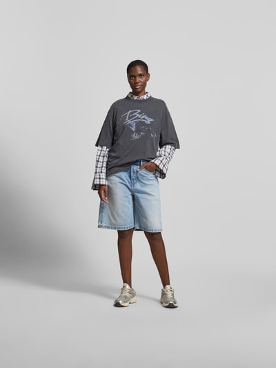 Anine Bing Oversized T-Shirt mit Logo-Print Black 1