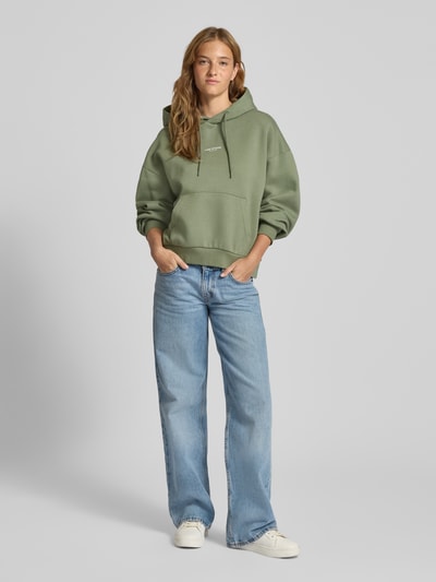 JJXX Hoodie met kangoeroezak. model 'STUDIO VESTERBRO' Lindegroen - 1