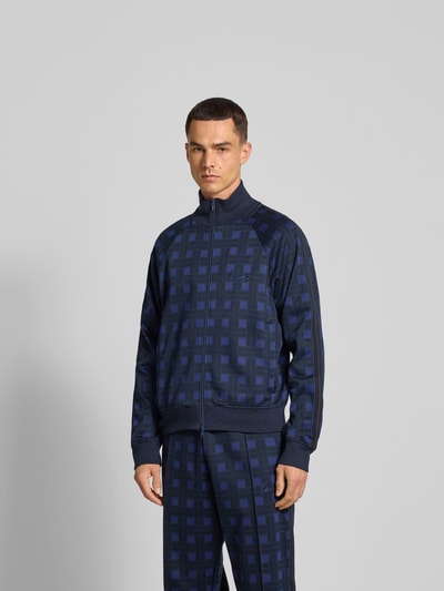 Kenzo Sweatjacke mit Logo-Stitching Dunkelblau 4