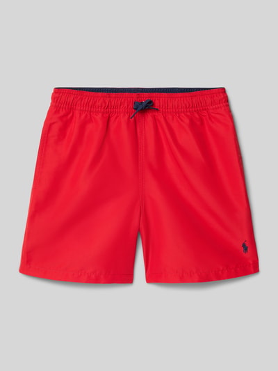 Polo Ralph Lauren Teens zwembroek met gestikt logo Rood - 1