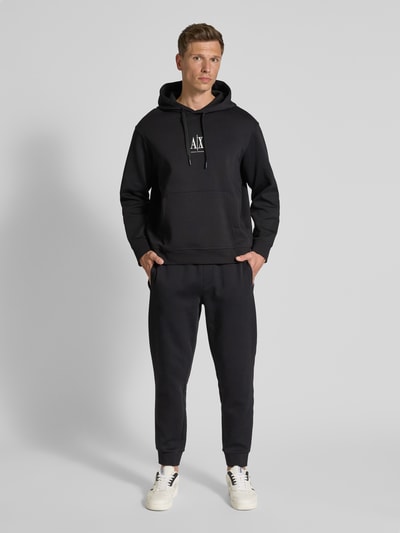 ARMANI EXCHANGE Spodnie dresowe z elastycznym ściągaczem Czarny 1
