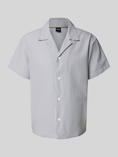 BOSS Regular Fit Freizeithemd mit 1/2-Arm Modell 'Velvetfish' Marine 2