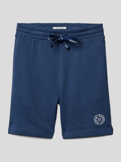 Tom Tailor Sweatshorts met print Marineblauw - 1