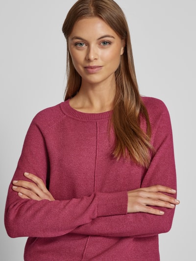 Christian Berg Woman Strickpullover mit Raglanärmeln Fuchsia Melange 3