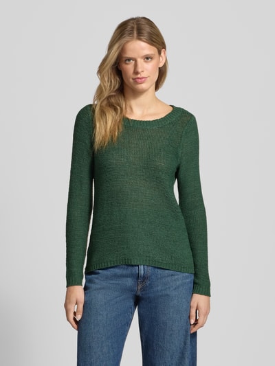 Only Regular Fit Strickpullover aus Grobstrick Modell 'GEENA' Dunkelgruen 4