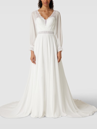 Luxuar Bruidsjurk met kant Offwhite - 4