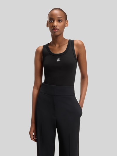 HUGO Slim Fit Top aus Baumwoll-Mix Modell 'DATAMIA' Black 4