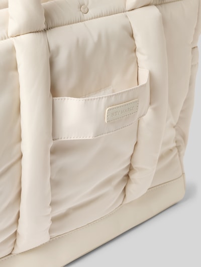 Hey Marly Handtasche mit Label-Patch Modell 'Cool Buddy' Offwhite 3