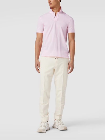 BOSS Poloshirt mit Label-Stitching Modell 'Pallas' Rosa 1