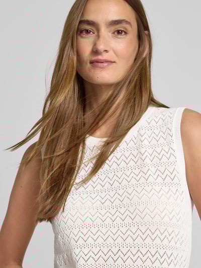 Christian Berg Woman Selection Top z dzianiny z okrągłym dekoltem Écru 3