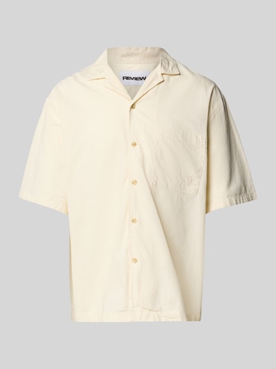 REVIEW Loose Fit Freizeithemd aus Baumwoll-Leinen-Mix Ecru 2