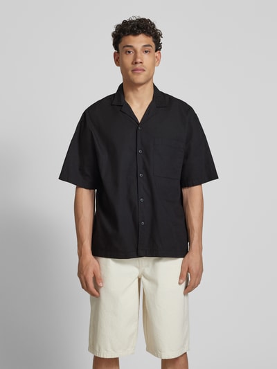 REVIEW Koszula casualowa z listwą guzikową Czarny 4