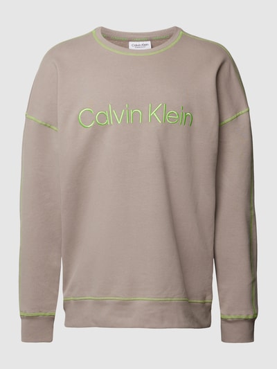 Calvin Klein Underwear Sweatshirt mit Kontrastnähten Modell 'FUTURE' Taupe 2