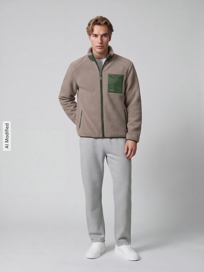 ONLY & SONS kurtka teddy o kroju regular fit ze stójką model 'DALLAS' Beżowy 1