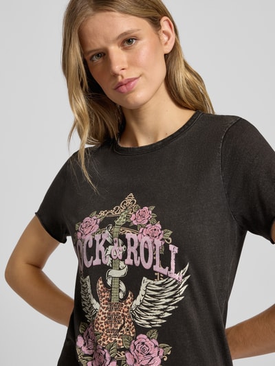 Only Regular fit T-shirt van puur katoen, model 'LUCY'  - 3