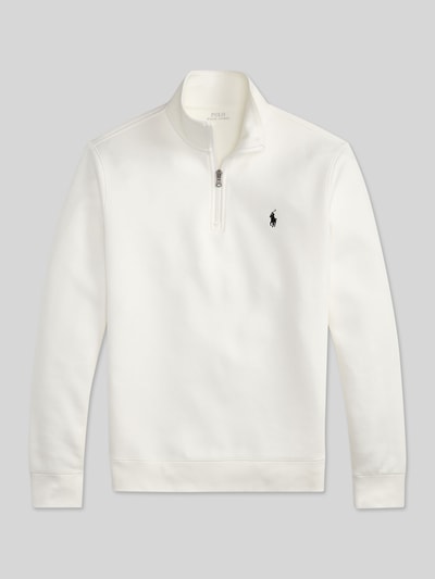 Produktfoto, Regular Fit Sweatshirt aus Baumwoll-Mix von Polo Ralph Lauren in Optik: Unifarben mit Logo-Stitching, Troyer-Kragen, Langarm.