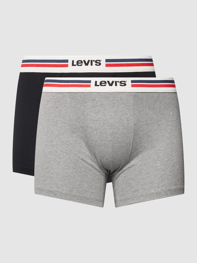 Levi's® Obcisłe bokserki z elastycznym pasem z logo Średnioszary 2