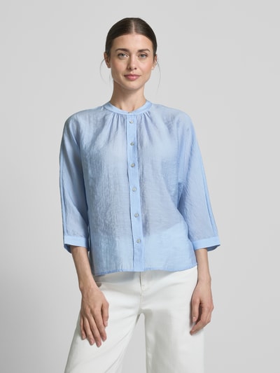 OPUS Slim Fit Bluse mit 3/4-Arm Modell 'Fabell' Hellblau 4
