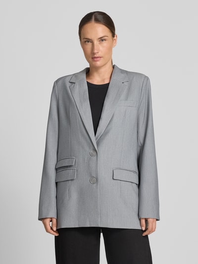 My Essential Wardrobe Blazer mit Pattentaschen Modell 'Hanna' Hellgrau Melange 4