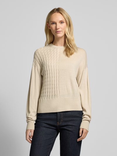 ARMANI EXCHANGE Strickpullover mit Zopfmuster Sand 4