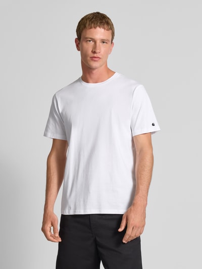 Carhartt Work In Progress T-shirt met geribde ronde hals Wit - 4