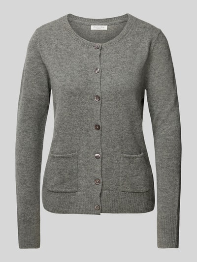 Christian Berg Woman Strickjacke mit aufgesetzten Eingrifftaschen Mittelgrau Melange 2