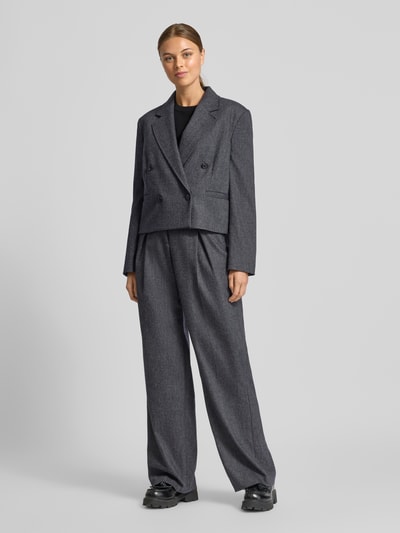 BOSS Orange Boxy fit korte blazer met wol, model 'JAFLENI' Donkerblauw - 1