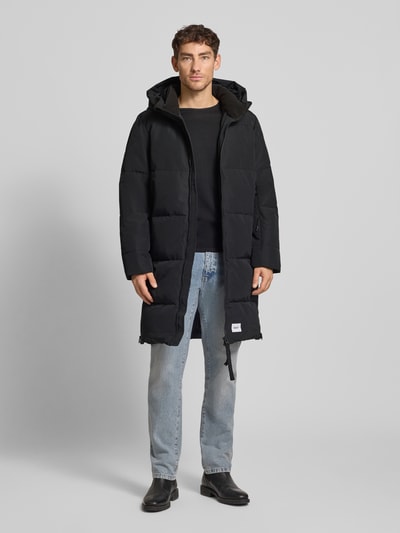 khujo Steppjacke mit Kapuze und Zweiwege-Reißverschluss Modell 'LEAR' Black 1