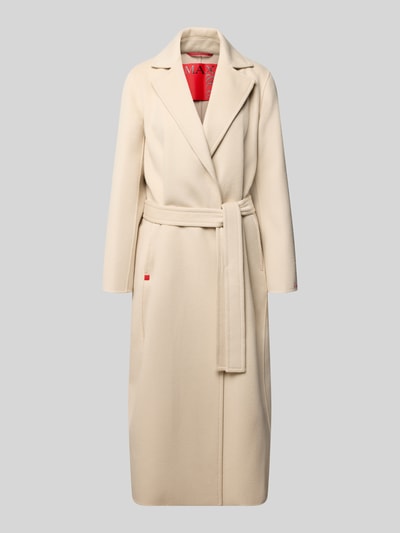 MAX&Co. Regular fit lange jas van zuivere scheerwol model 'LONGRUND' Beige - 1