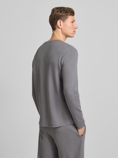 BOSS Regular Fit Langarmshirt aus Baumwoll-Mix Dunkelgrau 5