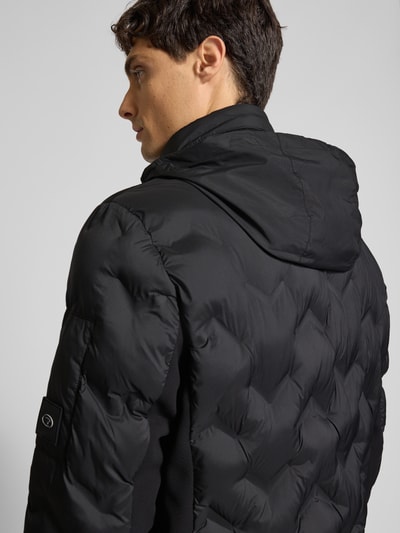 Tom Tailor Kurtka pikowana o kroju regular fit z fakturowanym wzorem Czarny 3