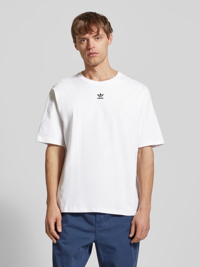 adidas Originals T-shirt met labelstitching Wit - 4