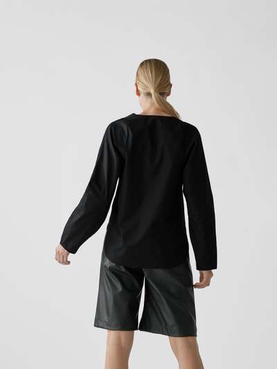 Vince Bluse mit V-Ausschnitt Schwarz 5