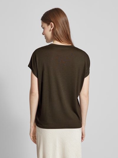 Someday T-shirt van lyocell in effen design, model 'Kanja' Donkergroen - 5