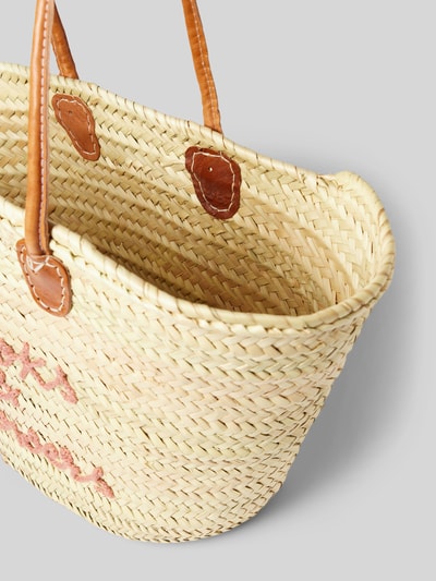 Amabea Strandtasche mit Label-Stitching Sand 4