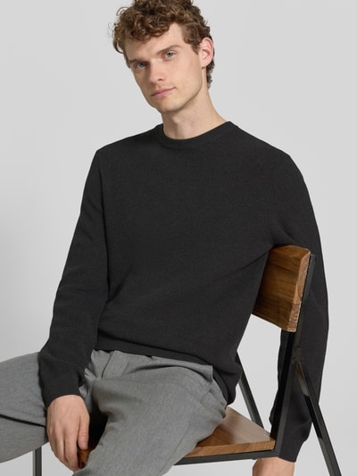 MCNEAL Gebreide pullover met ribboorden Donkergrijs gemêleerd - 3