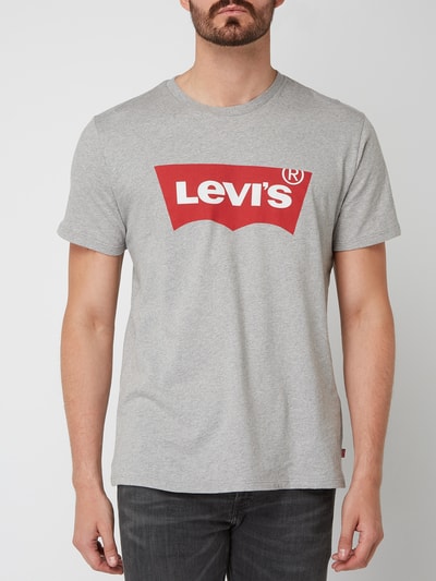 Levi's® T-shirt z nadrukiem z logo Średnioszary 3