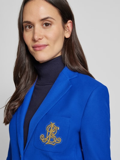 Lauren Ralph Lauren Blazer met opgestikte zakken, model 'ANFISA' Koningsblauw - 3