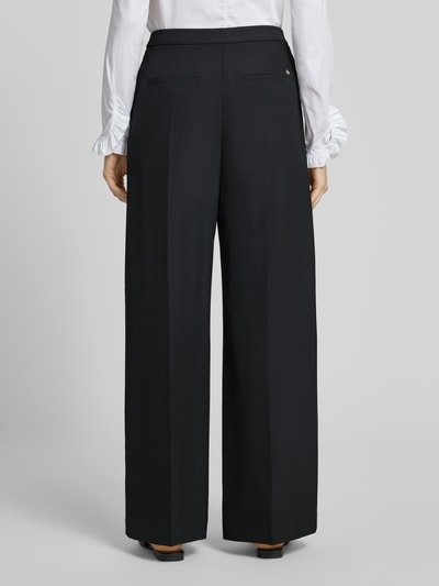 MOS MOSH straight fit pantalon met persplooien model 'Leya Miley' Zwart - 5