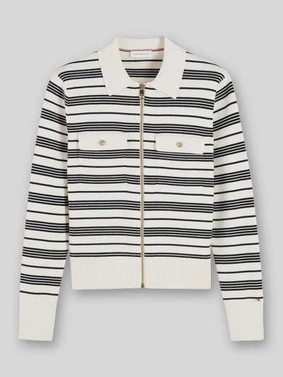 Tommy Hilfiger Regular fit gebreid jack met borstzakken Wit - 2