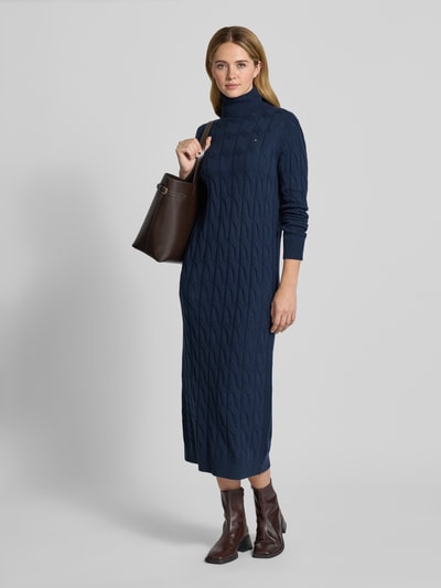 Tommy Hilfiger Fließendes Strickkleid aus Woll-Mix Marine 1