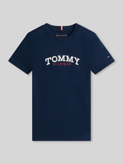 Tommy Hilfiger Kids Regular Fit T-Shirt aus reiner Baumwolle Marine 2