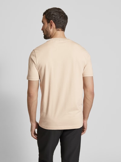 BOSS Green T-shirt met labelprint Beige - 5