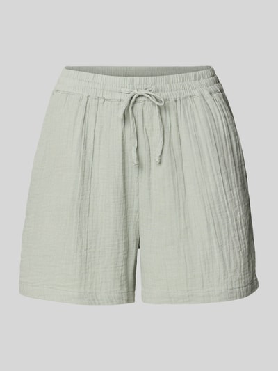Produktfoto, Relaxed Fit Shorts aus reiner Baumwolle Modell 'THYRA' von Only, jasny zielony, gładki crêpe, elastyczny pas, kieszenie boczne