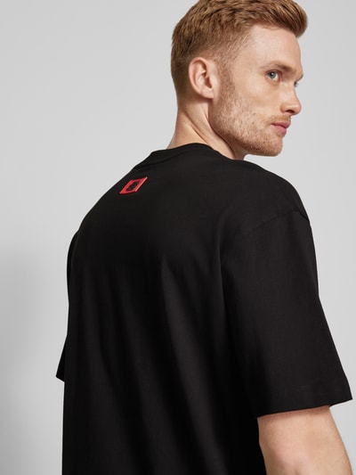HUGO T-Shirt mit Motiv-Print Modell 'Dutire' Black 2